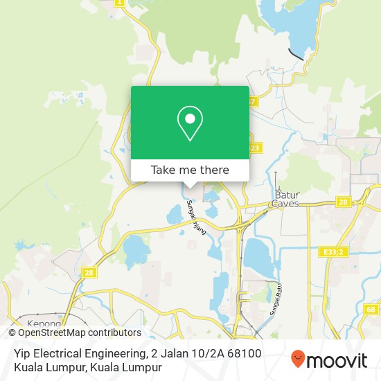 Peta Yip Electrical Engineering, 2 Jalan 10 / 2A 68100 Kuala Lumpur