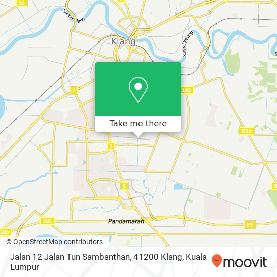 Peta Jalan 12 Jalan Tun Sambanthan, 41200 Klang