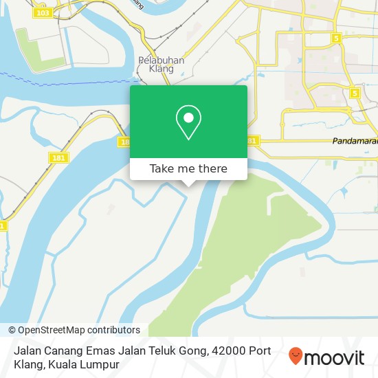 Peta Jalan Canang Emas Jalan Teluk Gong, 42000 Port Klang