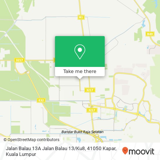 Peta Jalan Balau 13A Jalan Balau 13 / Ku8, 41050 Kapar