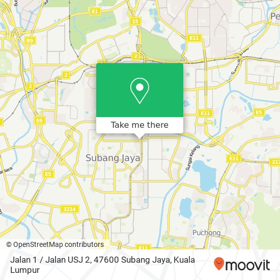 Peta Jalan 1 / Jalan USJ 2, 47600 Subang Jaya