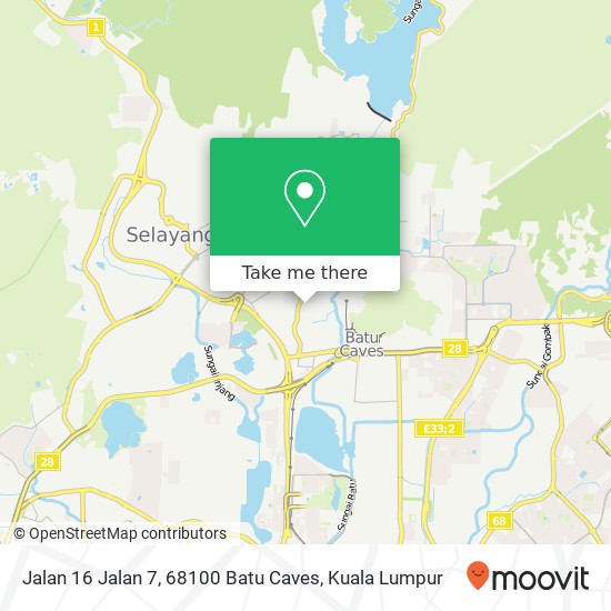 Peta Jalan 16 Jalan 7, 68100 Batu Caves