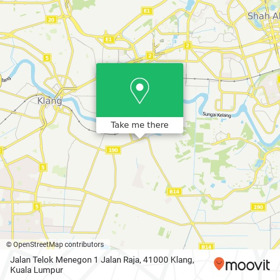Peta Jalan Telok Menegon 1 Jalan Raja, 41000 Klang