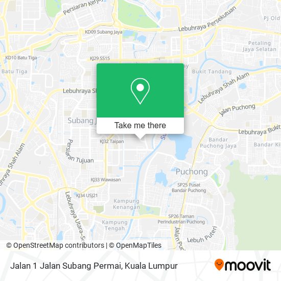 Jalan 1 Jalan Subang Permai map