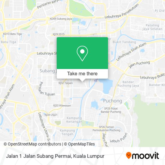 Peta Jalan 1 Jalan Subang Permai