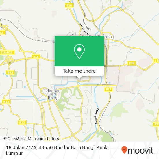 18 Jalan 7 / 7A, 43650 Bandar Baru Bangi map