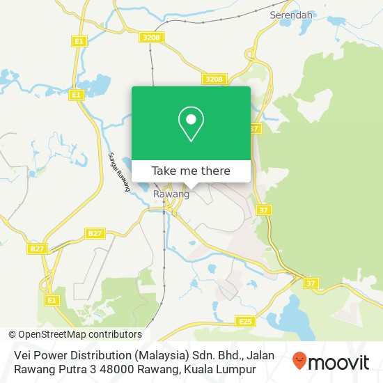 Peta Vei Power Distribution (Malaysia) Sdn. Bhd., Jalan Rawang Putra 3 48000 Rawang