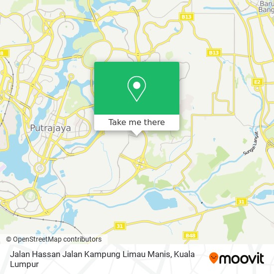 Peta Jalan Hassan Jalan Kampung Limau Manis