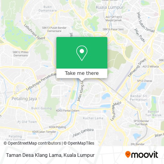 Peta Taman Desa Klang Lama