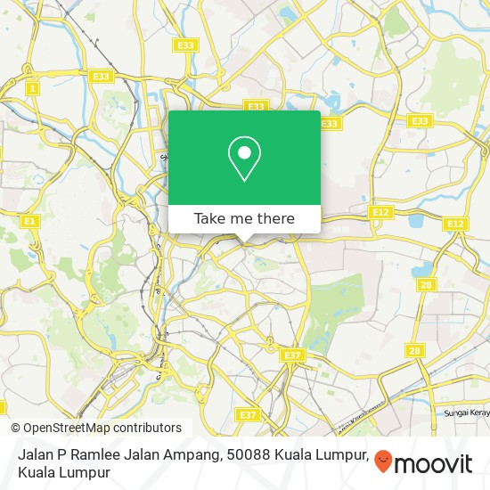 Peta Jalan P Ramlee Jalan Ampang, 50088 Kuala Lumpur
