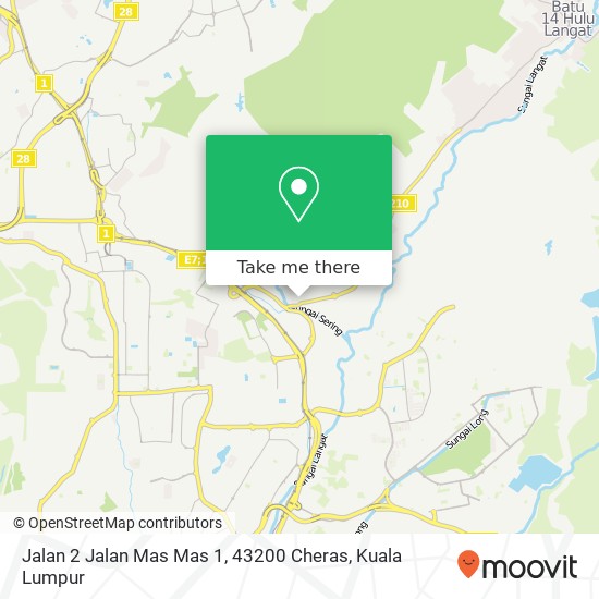 Jalan 2 Jalan Mas Mas 1, 43200 Cheras map