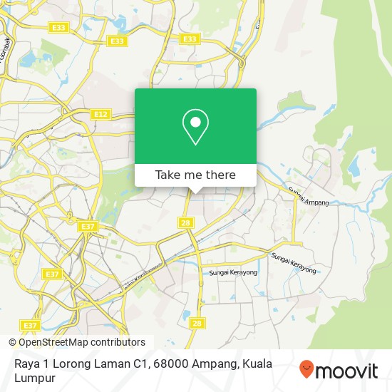 Peta Raya 1 Lorong Laman C1, 68000 Ampang