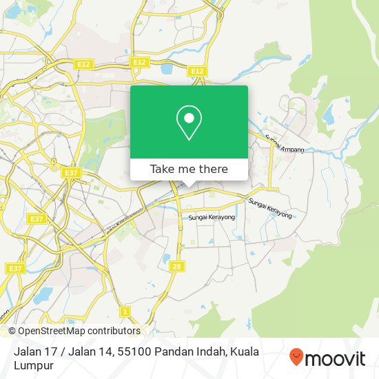 Jalan 17 / Jalan 14, 55100 Pandan Indah map