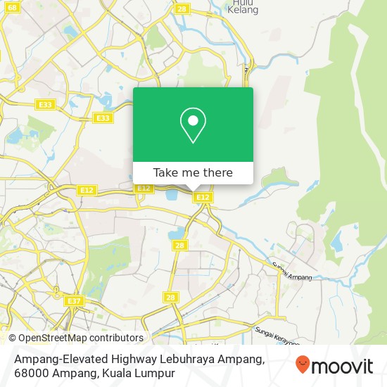 Peta Ampang-Elevated Highway Lebuhraya Ampang, 68000 Ampang