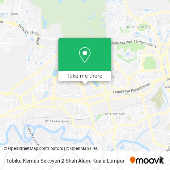 Peta Tabika Kemas Seksyen 2 Shah Alam