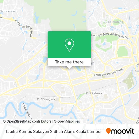 Peta Tabika Kemas Seksyen 2 Shah Alam