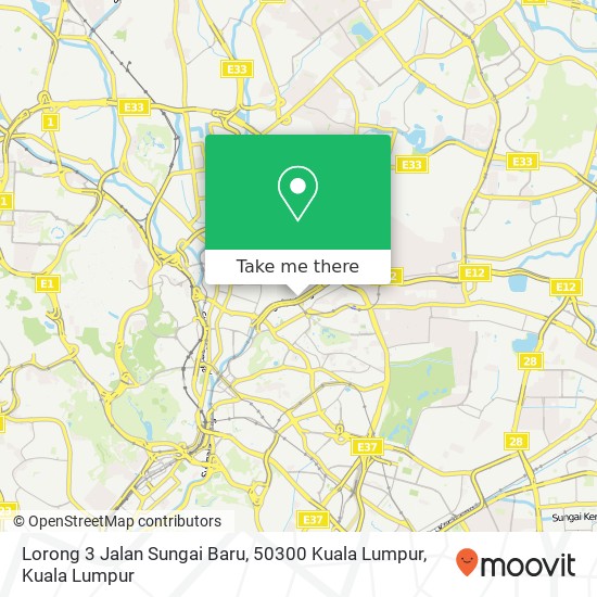 Peta Lorong 3 Jalan Sungai Baru, 50300 Kuala Lumpur