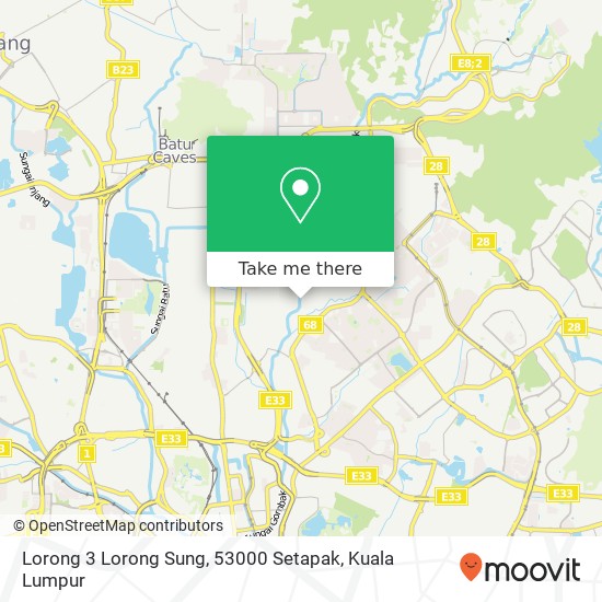 Peta Lorong 3 Lorong Sung, 53000 Setapak