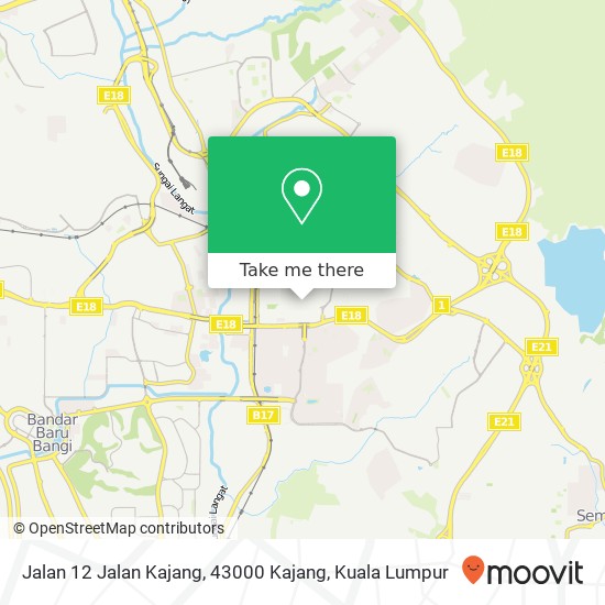 Peta Jalan 12 Jalan Kajang, 43000 Kajang