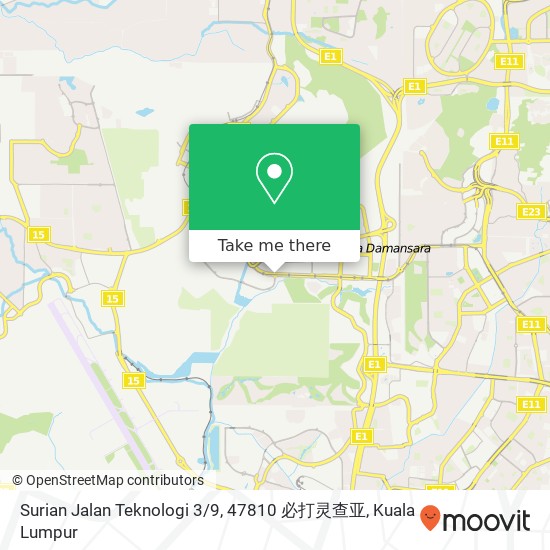 Peta Surian Jalan Teknologi 3 / 9, 47810 必打灵查亚