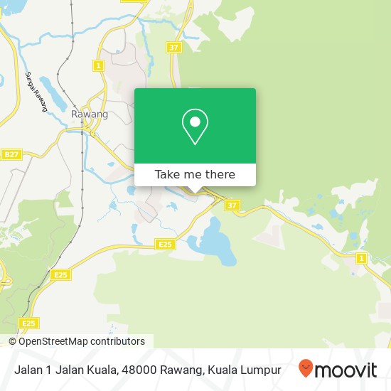 Peta Jalan 1 Jalan Kuala, 48000 Rawang