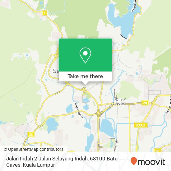Jalan Indah 2 Jalan Selayang Indah, 68100 Batu Caves map