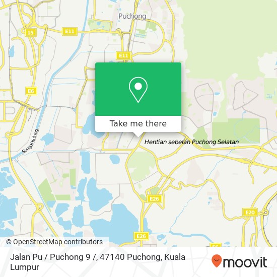 Peta Jalan Pu / Puchong 9 /, 47140 Puchong