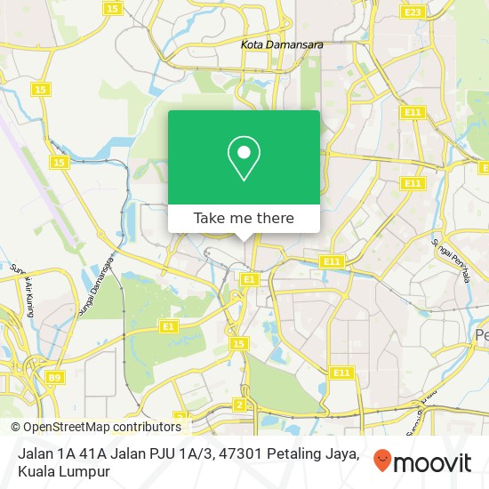 Peta Jalan 1A 41A Jalan PJU 1A / 3, 47301 Petaling Jaya