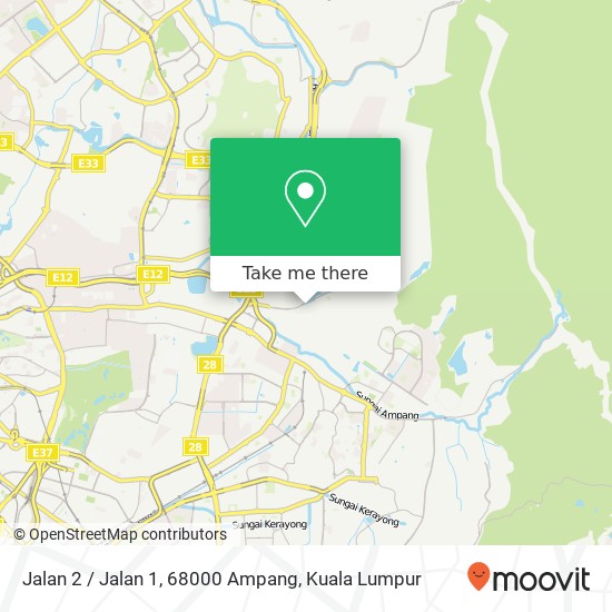 Peta Jalan 2 / Jalan 1, 68000 Ampang