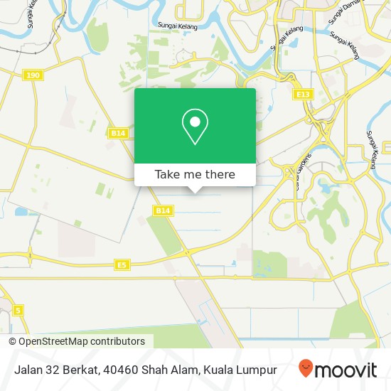 Peta Jalan 32 Berkat, 40460 Shah Alam