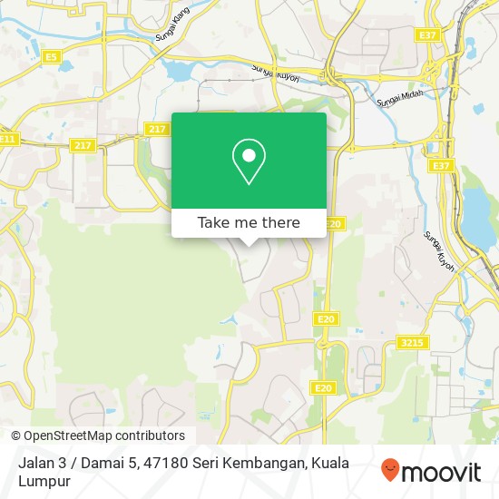 Jalan 3 / Damai 5, 47180 Seri Kembangan map