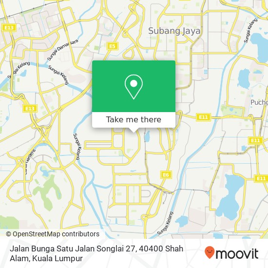 Peta Jalan Bunga Satu Jalan Songlai 27, 40400 Shah Alam