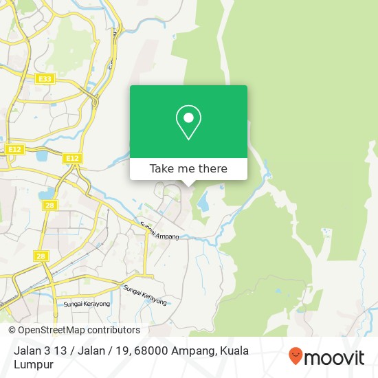 Jalan 3 13 / Jalan / 19, 68000 Ampang map