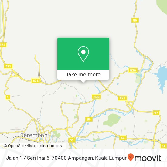 Jalan 1 / Seri Inai 6, 70400 Ampangan map