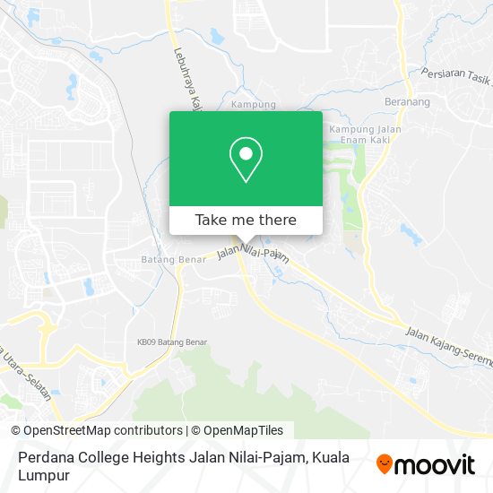 Perdana College Heights Jalan Nilai-Pajam map