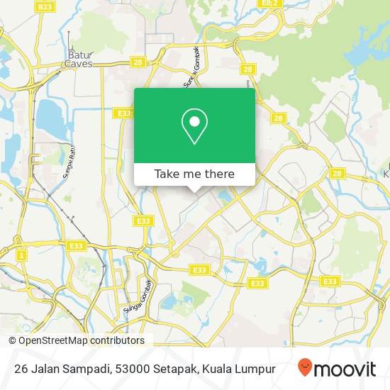 26 Jalan Sampadi, 53000 Setapak map