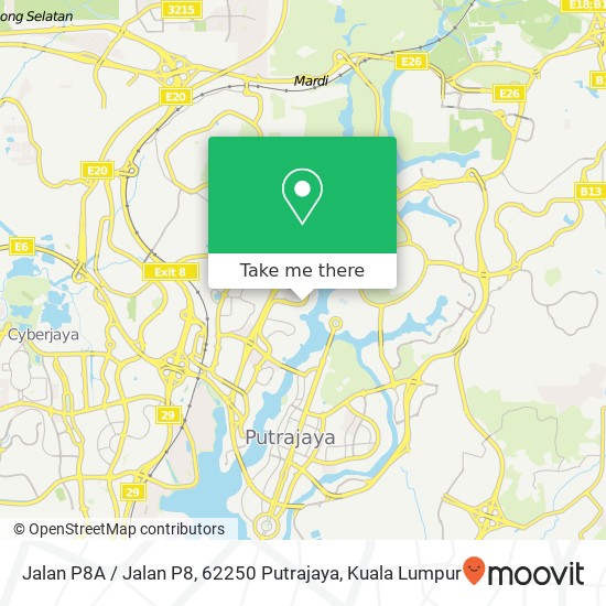 Jalan P8A / Jalan P8, 62250 Putrajaya map