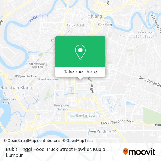 Peta Bukit Tinggi Food Truck Street Hawker