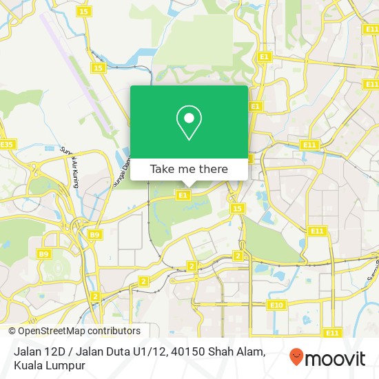 Jalan 12D / Jalan Duta U1 / 12, 40150 Shah Alam map