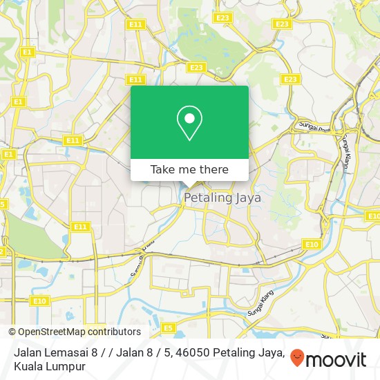 Peta Jalan Lemasai 8 / / Jalan 8 / 5, 46050 Petaling Jaya