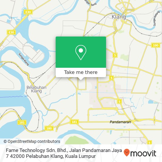 Fame Technology Sdn. Bhd., Jalan Pandamaran Jaya 7 42000 Pelabuhan Klang map