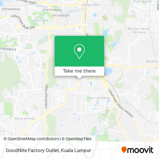 GoodNite Factory Outlet map