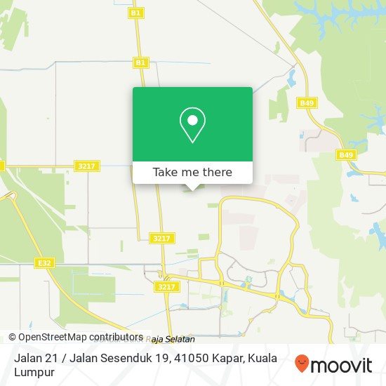 Peta Jalan 21 / Jalan Sesenduk 19, 41050 Kapar