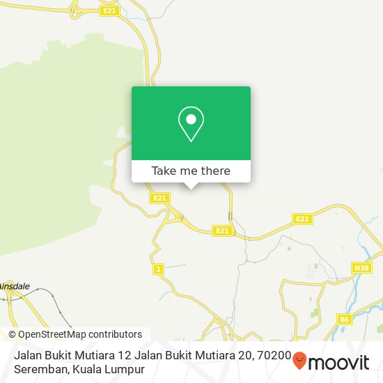 Jalan Bukit Mutiara 12 Jalan Bukit Mutiara 20, 70200 Seremban map