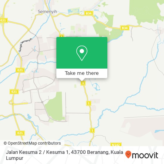 Jalan Kesuma 2 / Kesuma 1, 43700 Beranang map