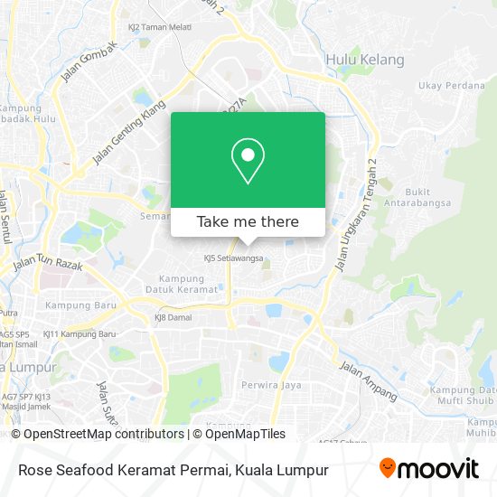 Rose Seafood Keramat Permai map