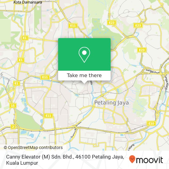 Canny Elevator (M) Sdn. Bhd., 46100 Petaling Jaya map