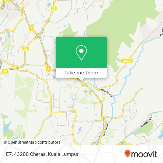 E7, 43200 Cheras map