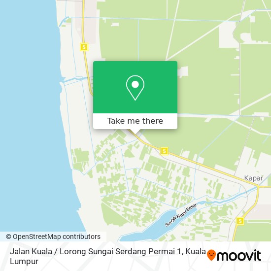 Peta Jalan Kuala / Lorong Sungai Serdang Permai 1