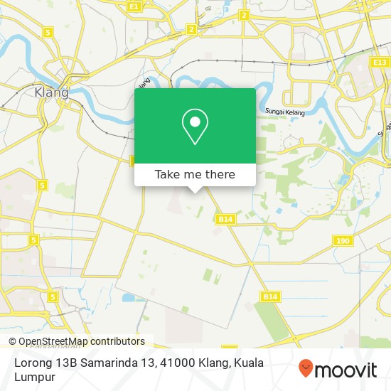 Peta Lorong 13B Samarinda 13, 41000 Klang